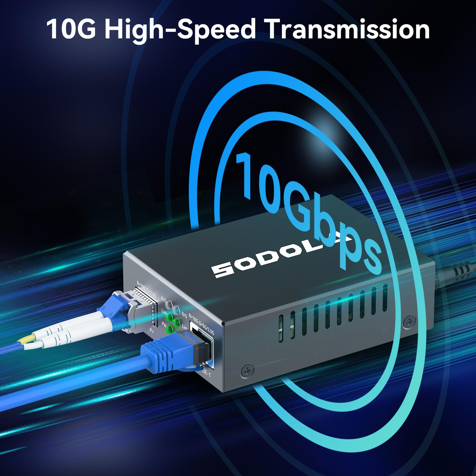 SODOLA Émetteur-récepteur Ethernet 10 GbE