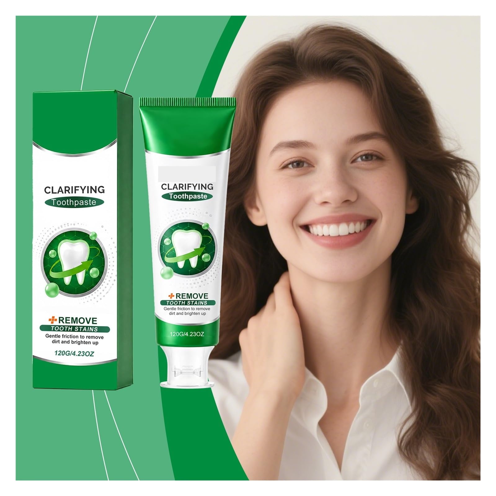 Pasta de dientes for el cuidado las encías 120 g | Limpia suavemente la boca, protege la salud de las encías, mejora el brillo de los dientes y refresca el aliento(2pcs)