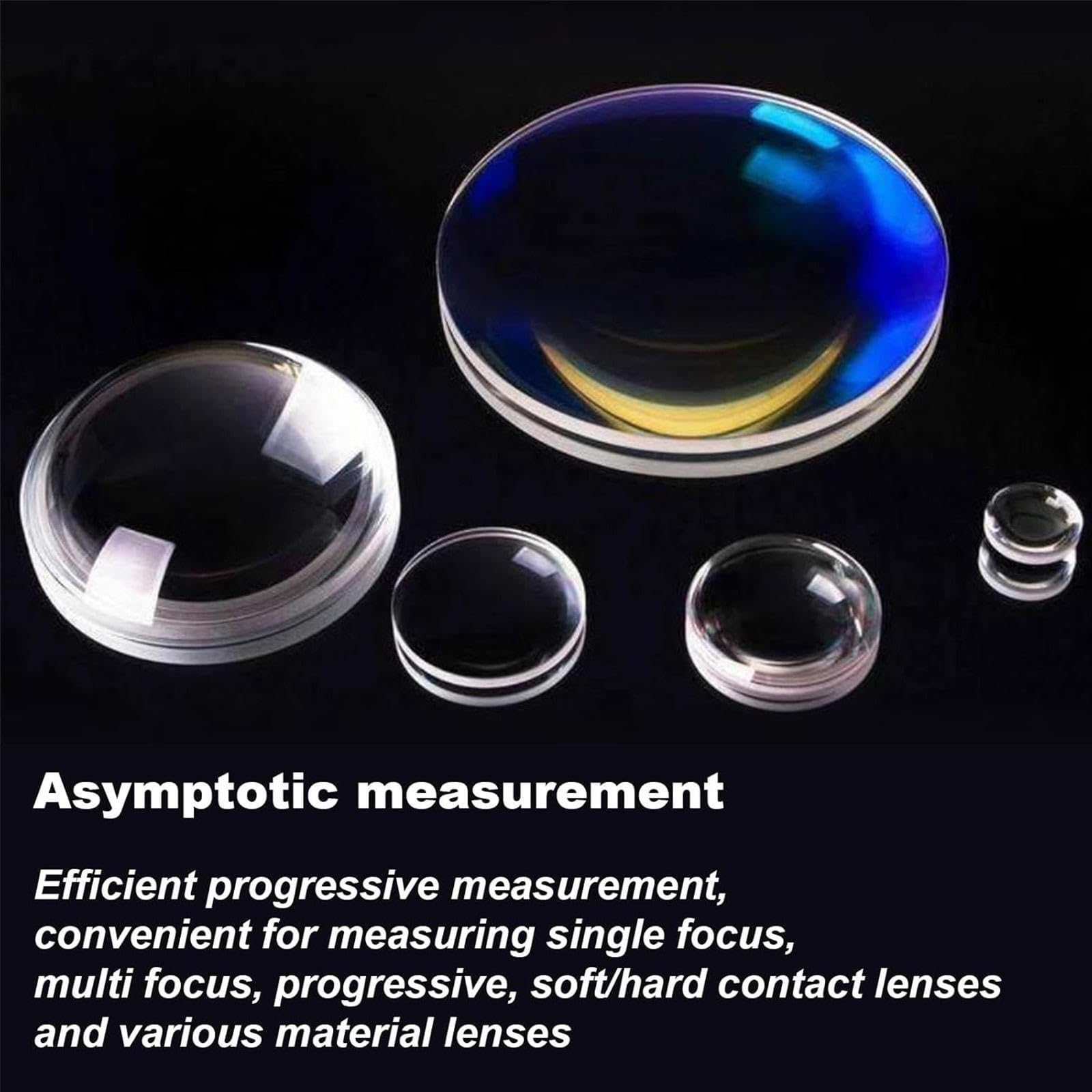 Optica - Misuratore per obiettivi, con display a colori da 3,5 pollici, misurabile da 12 mm a 104 mm, obiettivo digitale intelligente, macchina optometria per occhiali, senza stampante