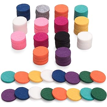 Amazon Com 42pcs Replacement Refill Pads 22mm For Aromatherapy Essential Oil Diffuser Necklace With 14 Colors Beauty