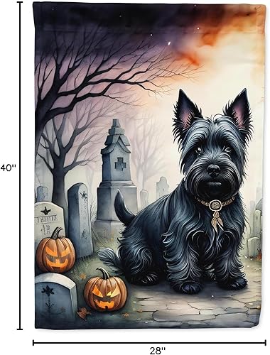 Miniatura 181 de Caroline's Treasures DAC2011GF - Bandera decorativa para jardín de Halloween con diseño de beagle para jardín, jardín, jardín, jardín, multicolor