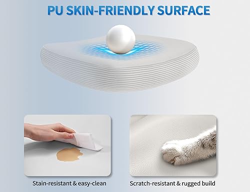 Miniatura 6 de TRALT Silla de oficina ergonómica, silla de escritorio con respaldo alto ondulado, silla de computadora con soporte lumbar ajustable, sillas de