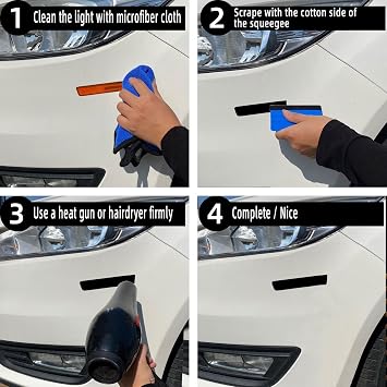 Blackout Car Taillight Vinyl Tint Film Precut Overlay Tail Light Wrap Cover Compatible with Dodge Durango 2014-2021 (Taillight)