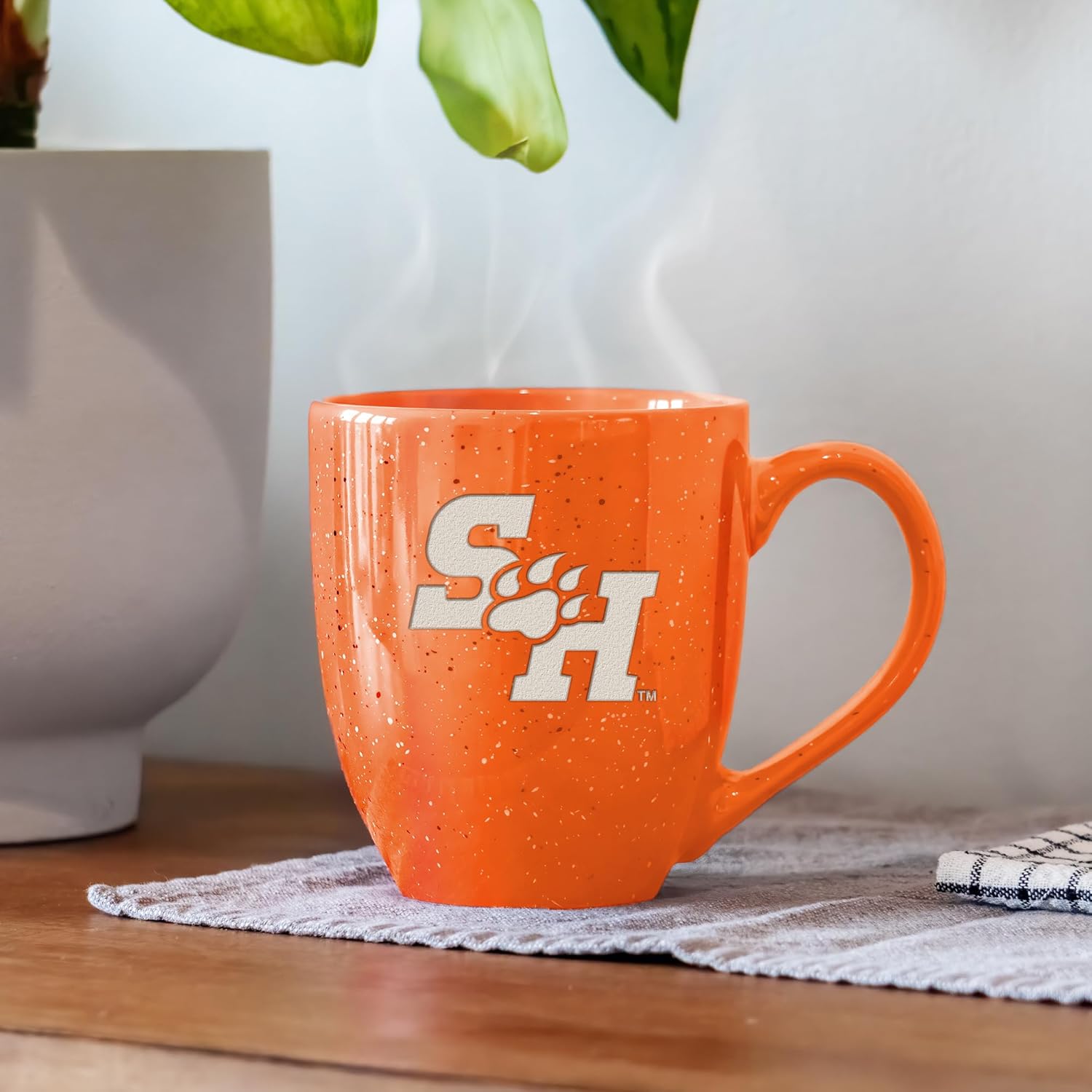 Rico Industries NCAA 16 oz Team Color Laser Engraved Speckled Ceramic Coffee Mug (S Schools) - Image 2