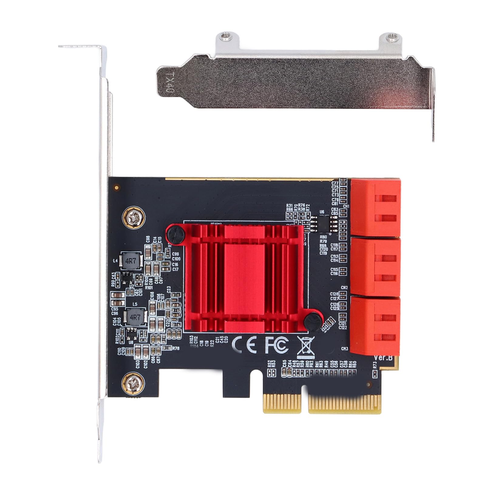 Scheda PCIe 3.0 X4 a 3 Scheda di Espansione Portatile PCIe a Ad Alta velocità ASM1166 a 6 Porte per PC (#1)