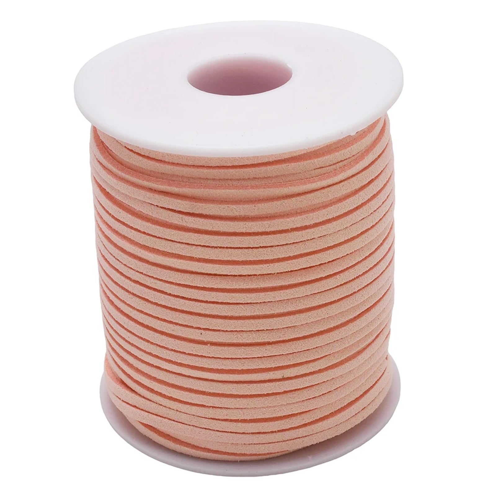 Cordón de cuero de gamuza sintética, 4 rollos, 49 yardas, 2,6 mm, cordón de gamuza sintética, cordón de cuero, hilo de encaje, cordón de terciopelo(Pink)