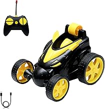 Wonder 360° Rotating RC Stunt Car – LED Lights, Sound, Off-Road Remote Control Vehicle for Kids and Adults- Yellow