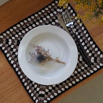 Amazon.co.jp: ランチョンマット プレイスマット かぎ編み