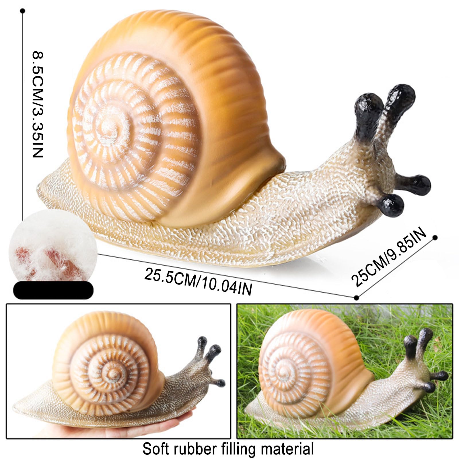 Amazon.com: AENIMELY Soft Rubber Snail Figurine Large Reptile