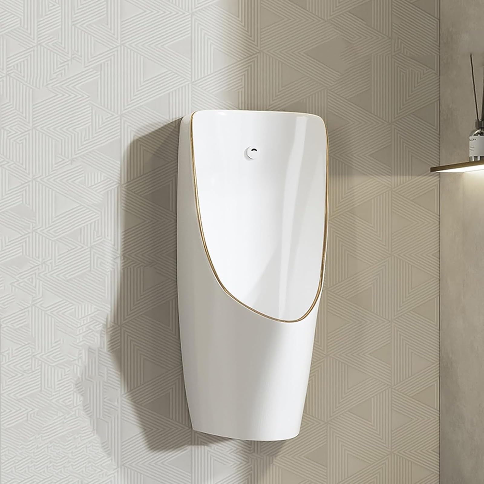 Urinoir mural en céramique pour homme, capteur de chasse automatique, design à faible éclaboussure, idéal pour les toilettes commerciales dans les hôtels, bars, garages et installations publiques