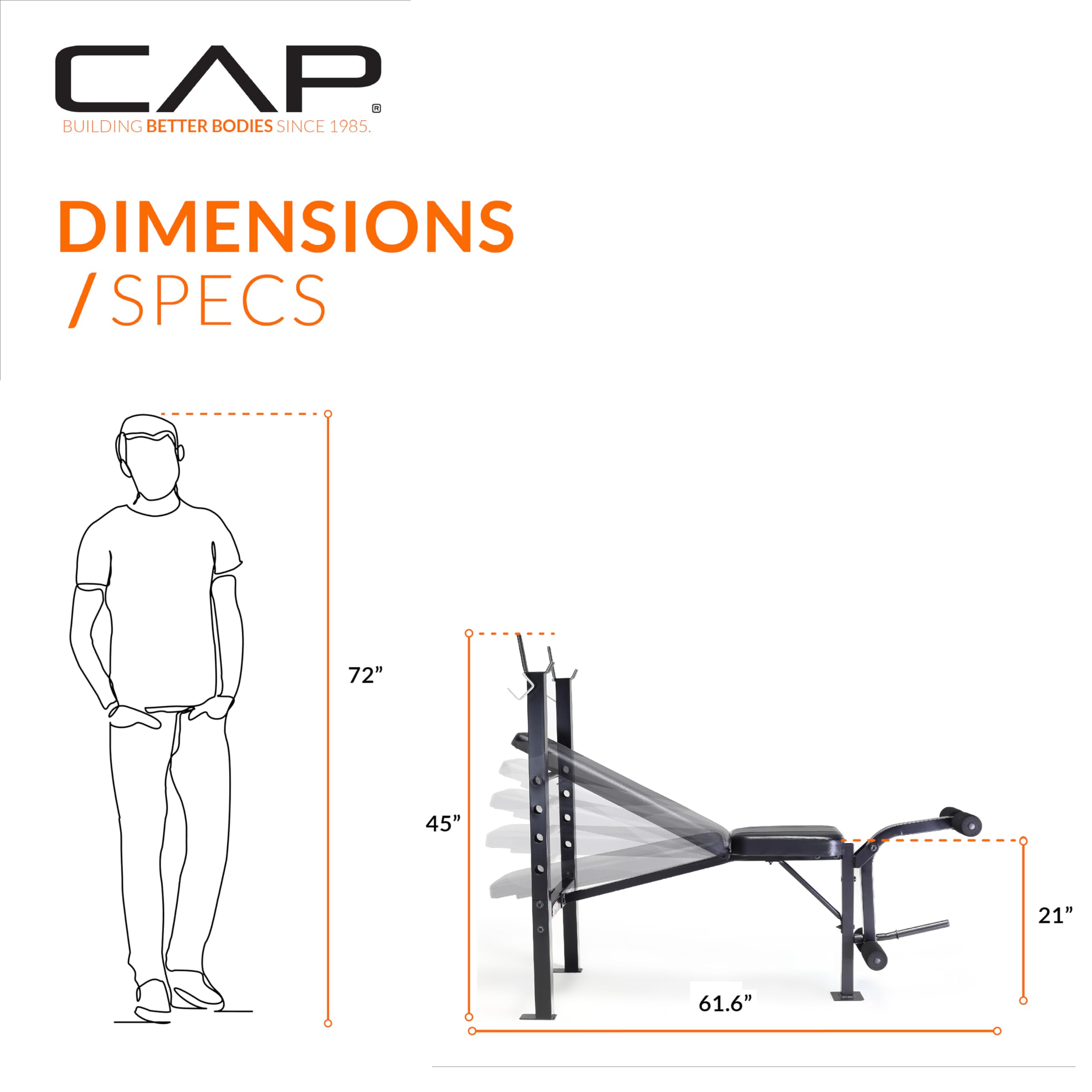 Standard Weight Bench with Leg Developer and a 100 LB Vinyl Weight Set – Adjustable Backrest, Barbell, and Cement Plates for Home Gym