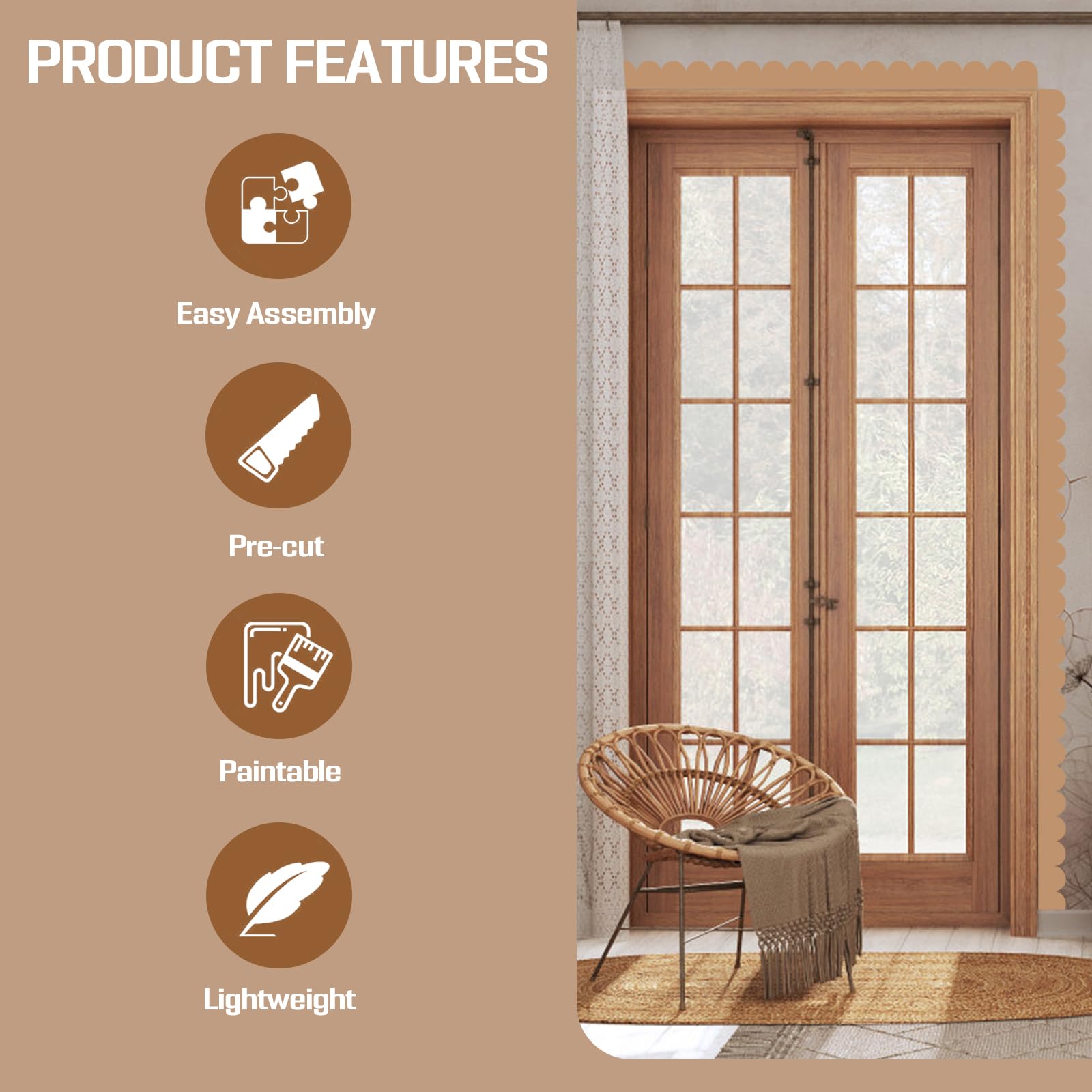 Split Deckenmedaillon PU - Selbstklebende Rosette Für Deckenleuchten