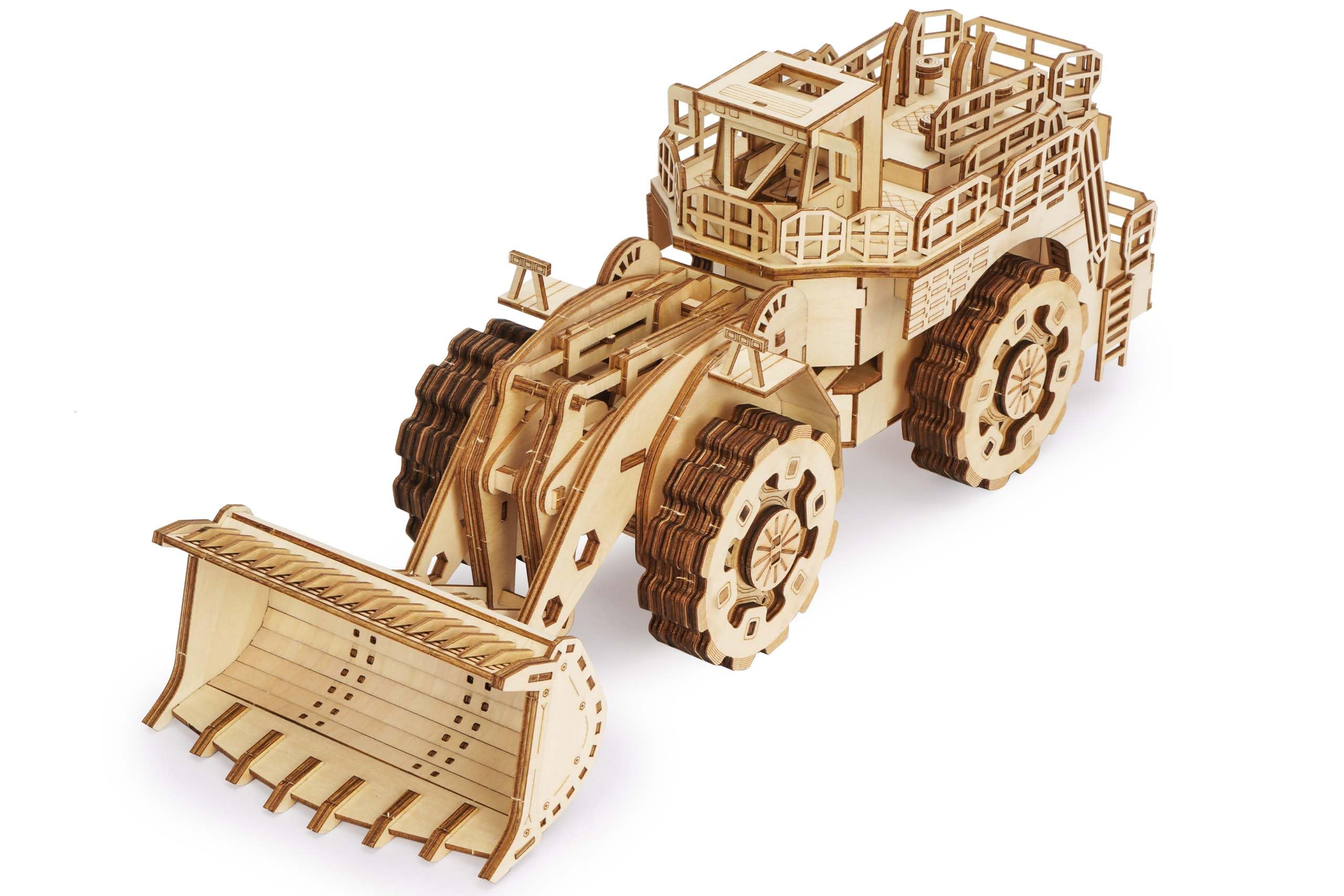 3D drewniane puzzle dla dorosłych, Drewniany mechaniczny model wózka widłowego, Drewniany DIY wózek widłowy DIY świąteczne prezenty urodzinowe, 312 elementów