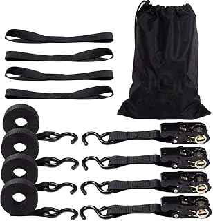 Ratchet Tie-Down Strap | Ratchet Safety Lock Ropes with Ratchet Buckles,Heavy Duty Cargo Tie Downs Straps for Goods, Luggage Envelope