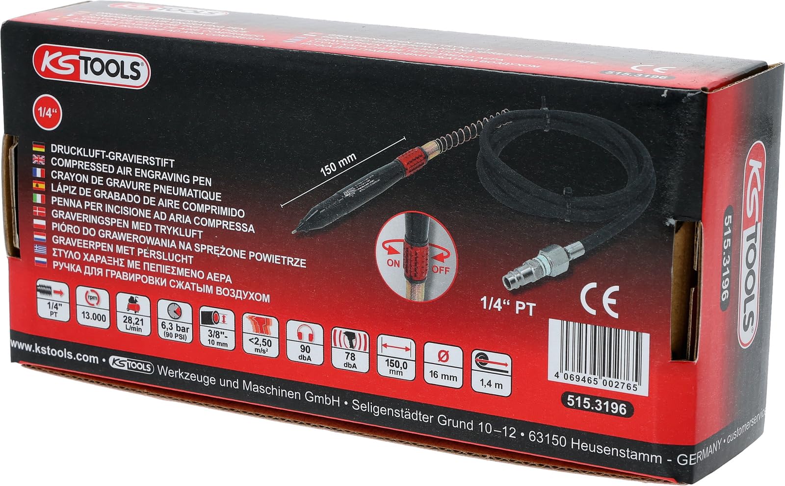 KS Tools 515.3196 Druckluft-Gravierstift