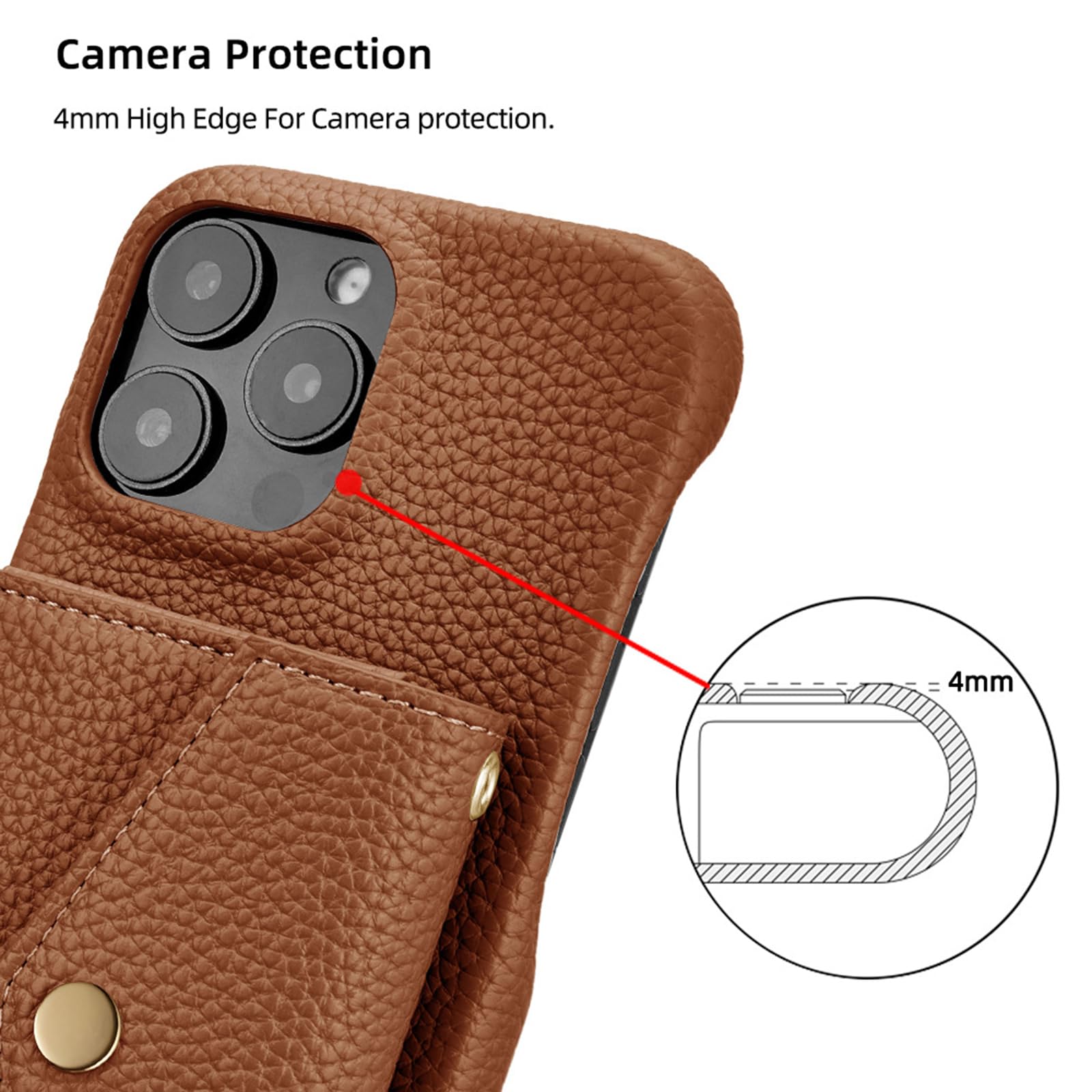Weiß,16 Pro, Brieftasche Hülle Für iPhone 16 Pro Max/16 Pro/16 Plus/16, Lederhülle Mit Spiegel Und Standfunktion Magnetische Adsorption Kartenfach Schultergurt Fall