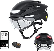 Lumos Ultra E-Bike Smart Helmet | NTA 8667 Certified | Front & Rear LED Lights | Retractable Face Shield | App Controlled | EBike, Scooter, Cycling, Bicycle | Adults, Men Women