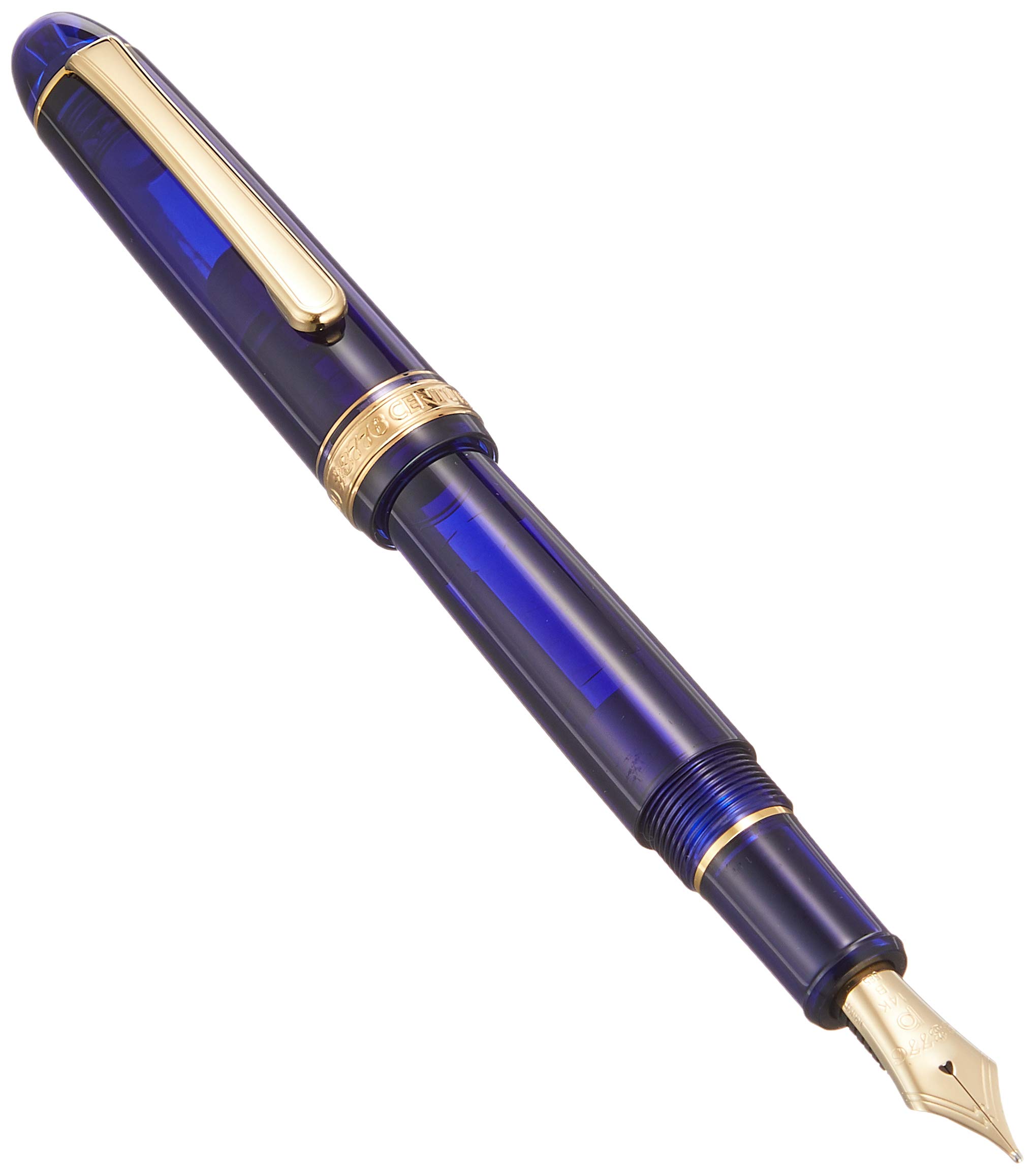 プラチナ萬年筆 PLUTINUM PNB13000#3776 Century Gold trim 51 Chartres Blue B Dolma Kalem