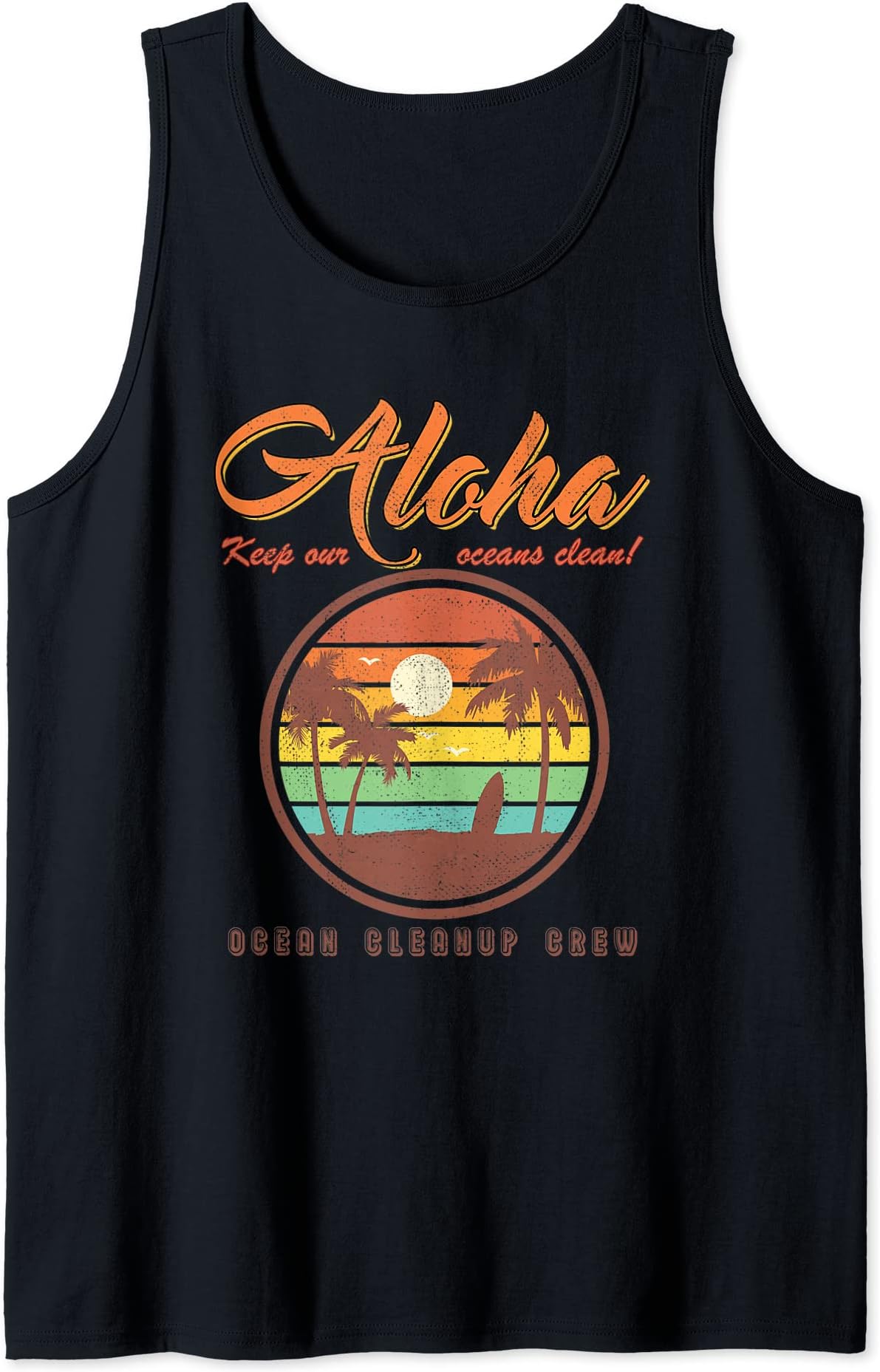 Hawaiian Beach Cute Aloha Hawaii VintageAloha Snackbar lc Waikiki Cloth For Ocean Cleanup Crew Tank Top