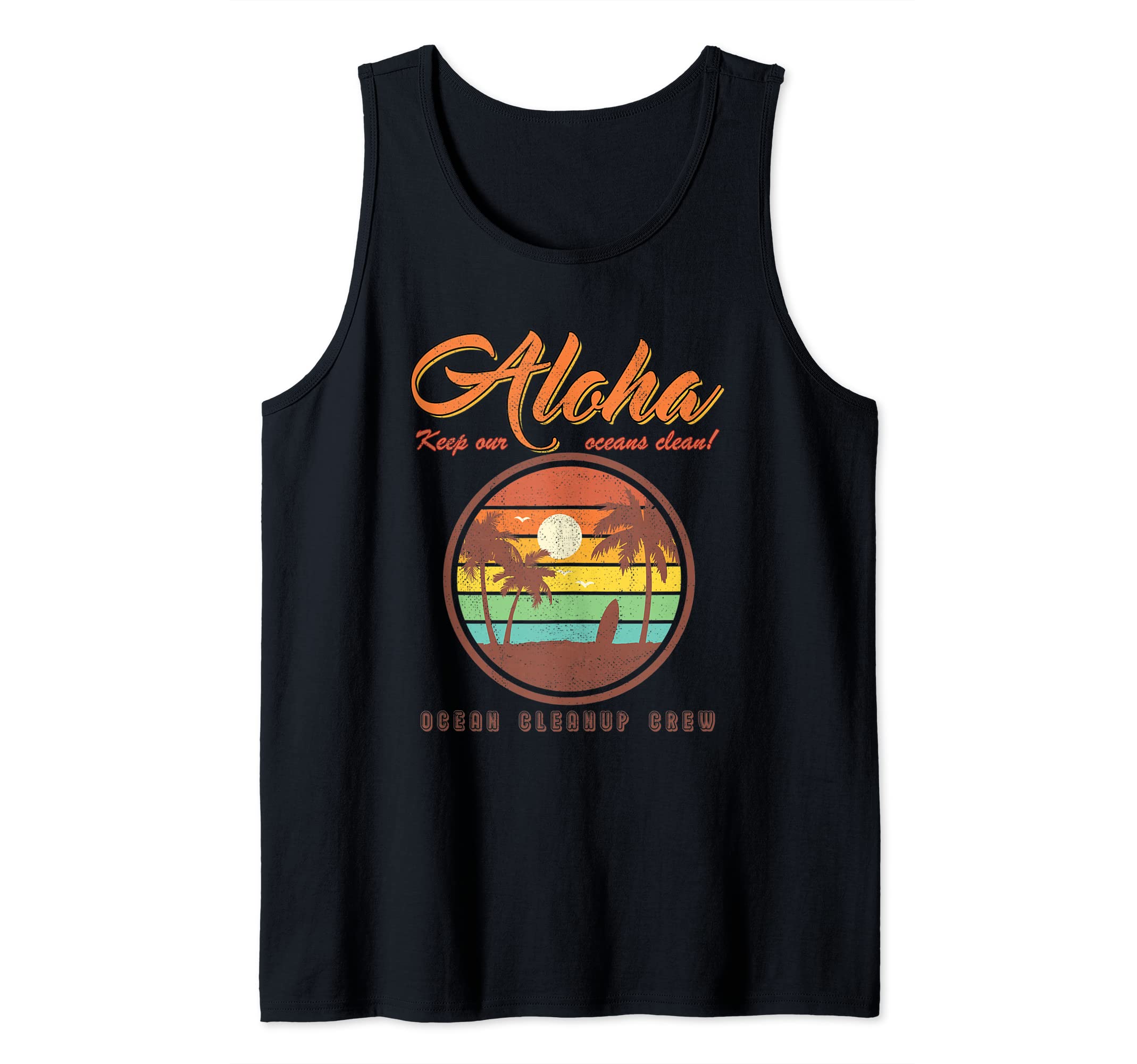 Hawaiian Beach Cute Aloha Hawaii VintageAloha Snackbar lc Waikiki Cloth For Ocean Cleanup Crew Tank Top