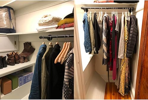 Miniatura 7 de Eledom Perchero industrial de tubería de 36 pulgadas perchero para colgar en la pared barras de ropa para armario y lavandería barra de ropa