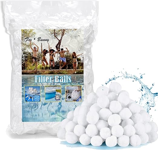 Fox·Bunny Filterbälle Pool 700g,Filterballs für Sandfilteranlagen, Kann ...