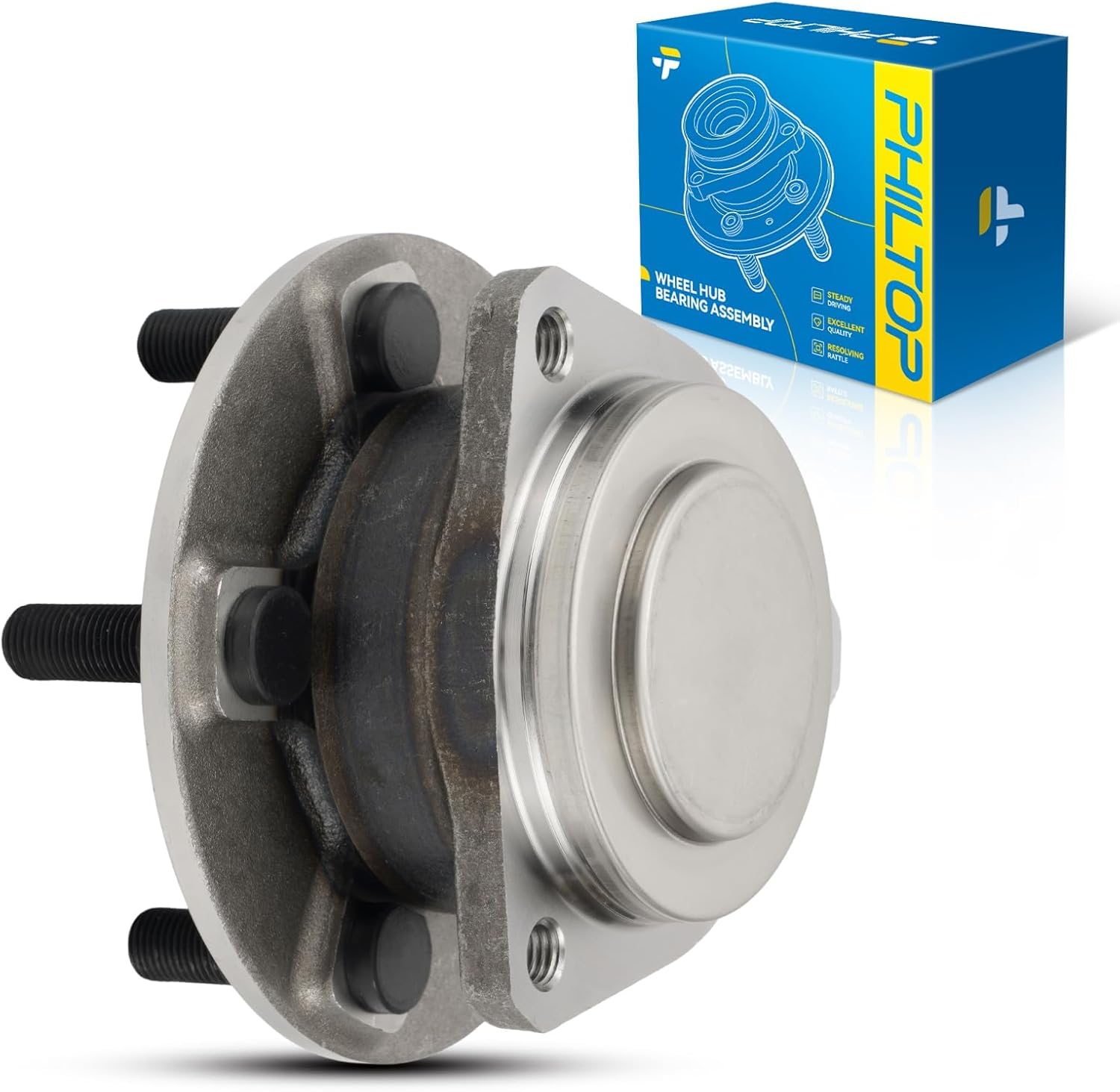 PHILTOP Front Wheel Hub Bearing for 2012-2013 2015-2023 Dodge Charger, 2012-2023 Dodge Challenger, 2012-2023 Chrysler 300, 513325 Hub Assembly 5 Lugs