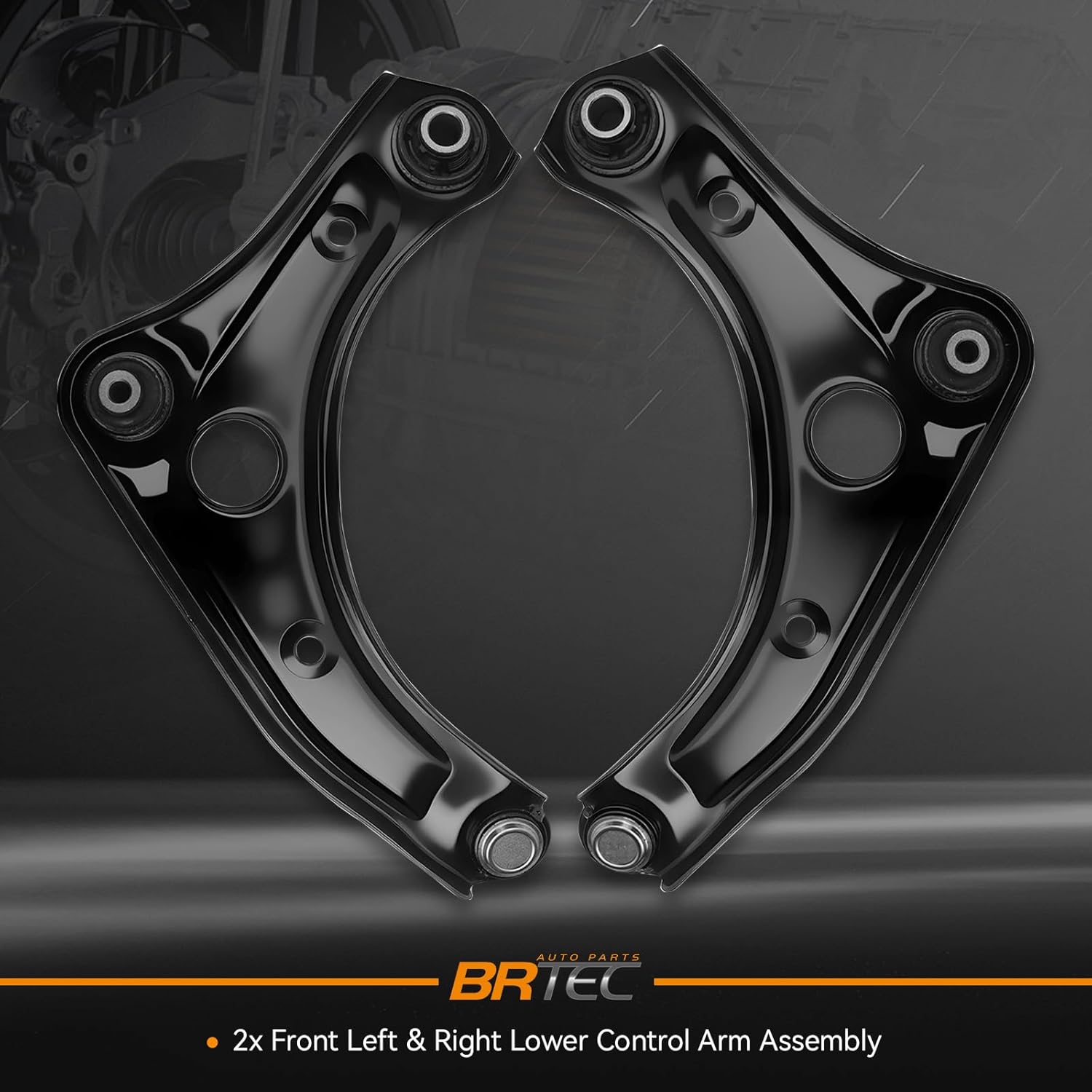 Front Lower Control Arms w/Ball Joints for Nissan Micra 2015-2019, Versa 2012-2019, Versa Note 2014-2019