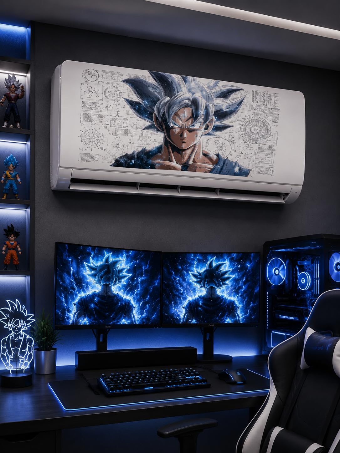 Aesthetic Anime Sticker Self Adhesive Wall Sticker for Home Decor and AC Styling, Pack of 1, Waterproof Removable Wallpaper for Bedroom Living Room Kitchen and Wall Decoration D1-image-29