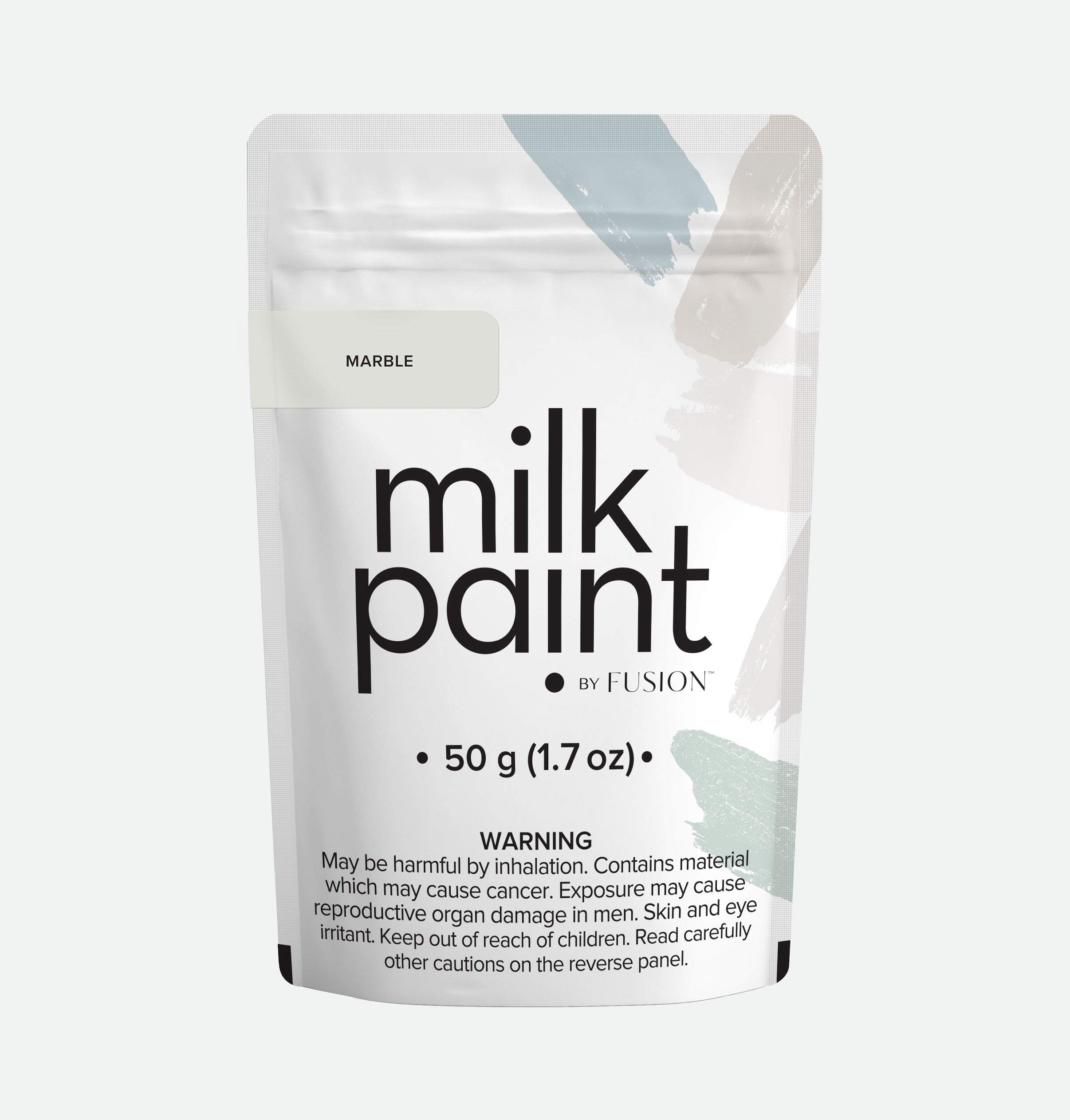 Milk Paint By Fusion Light Grey Ultra Durable, No Brushstrokes, Zero Voc & Echo Friendly Paint - Marble - 1.7 Oz