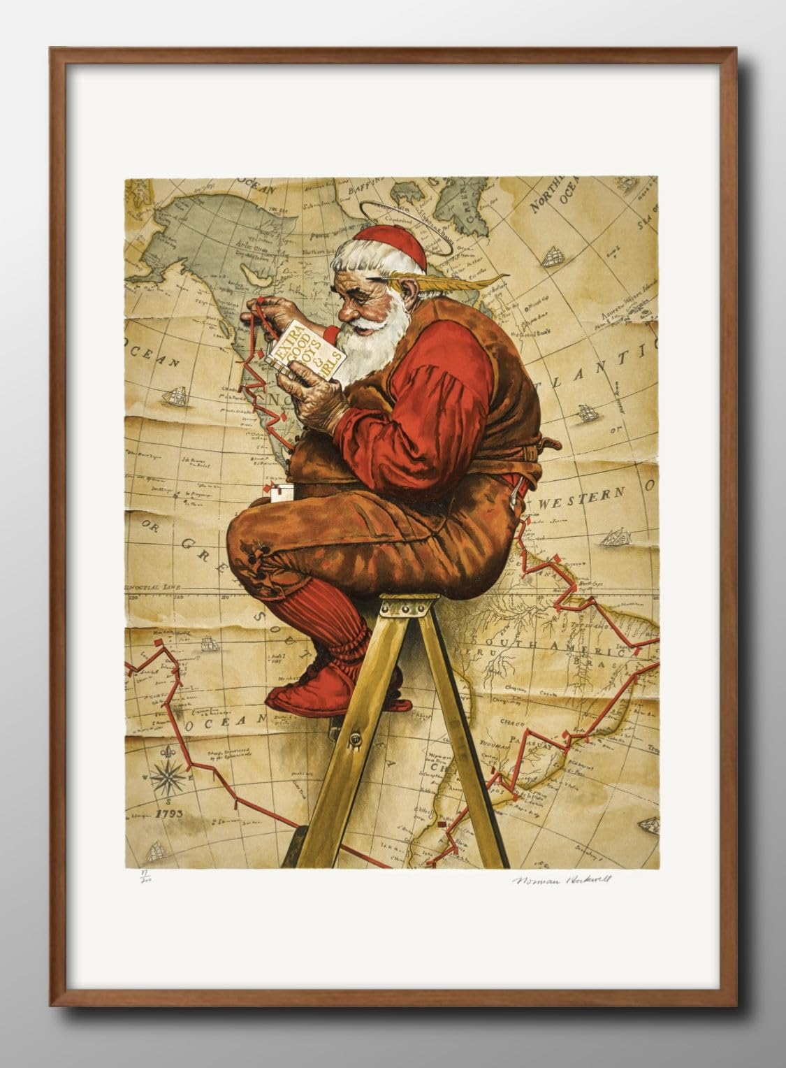 Amazon.co.jp: ノーマン ロックウェル Xmas クリスマス サンタクロース