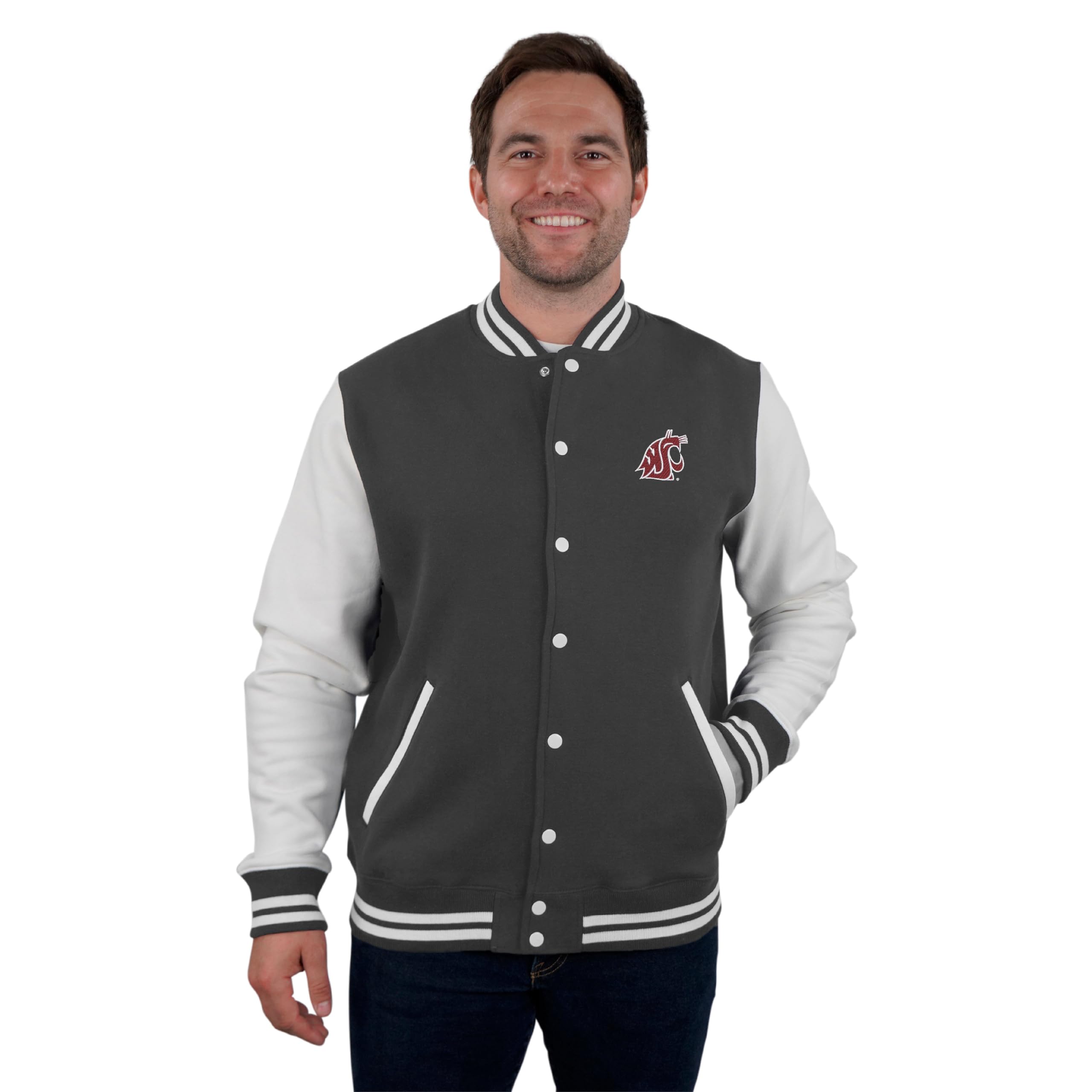 Vantage Apparel NCAA mens Men's Collegiate Varsity Letterman Style Fleece Jacket