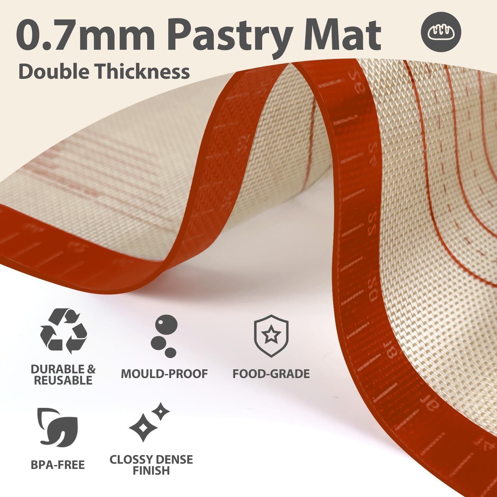 Silicone Baking Mat - Measurement Guides -3