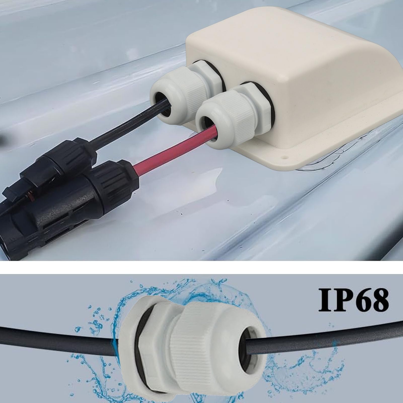 Tyenaza ABS Cable Junction Box, Waterproof Solar Pa Produktbild-Vorschau 7