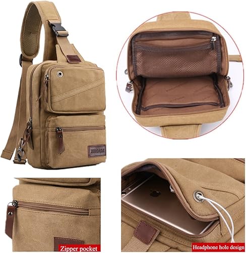 Miniatura 5 de XINCADA Bolso bandolera para hombre, bolso cruzado pequeño, mochila de viaje, bolsa de mensajero para hombres y mujeres