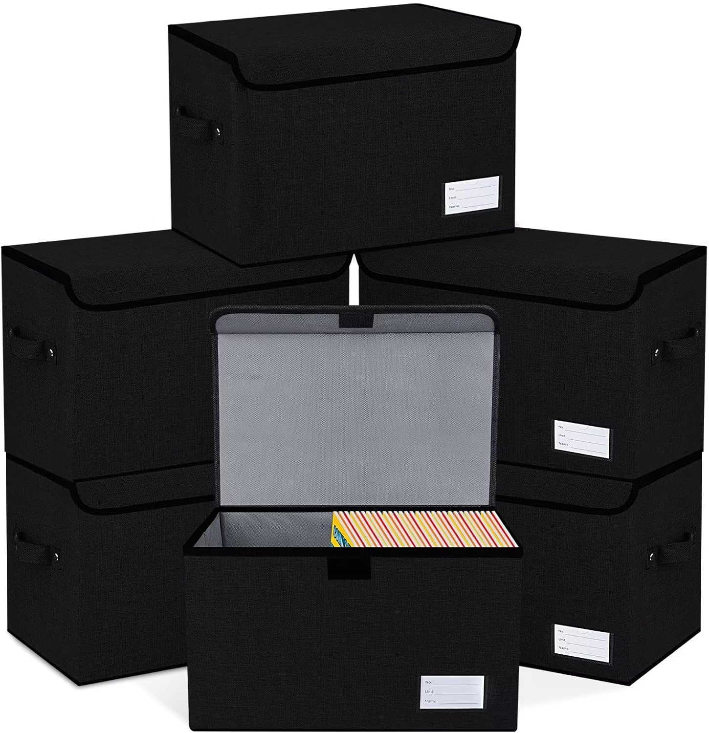 Tikem Kitch 6 Pack Comic Books Storage Boxes Collapsible