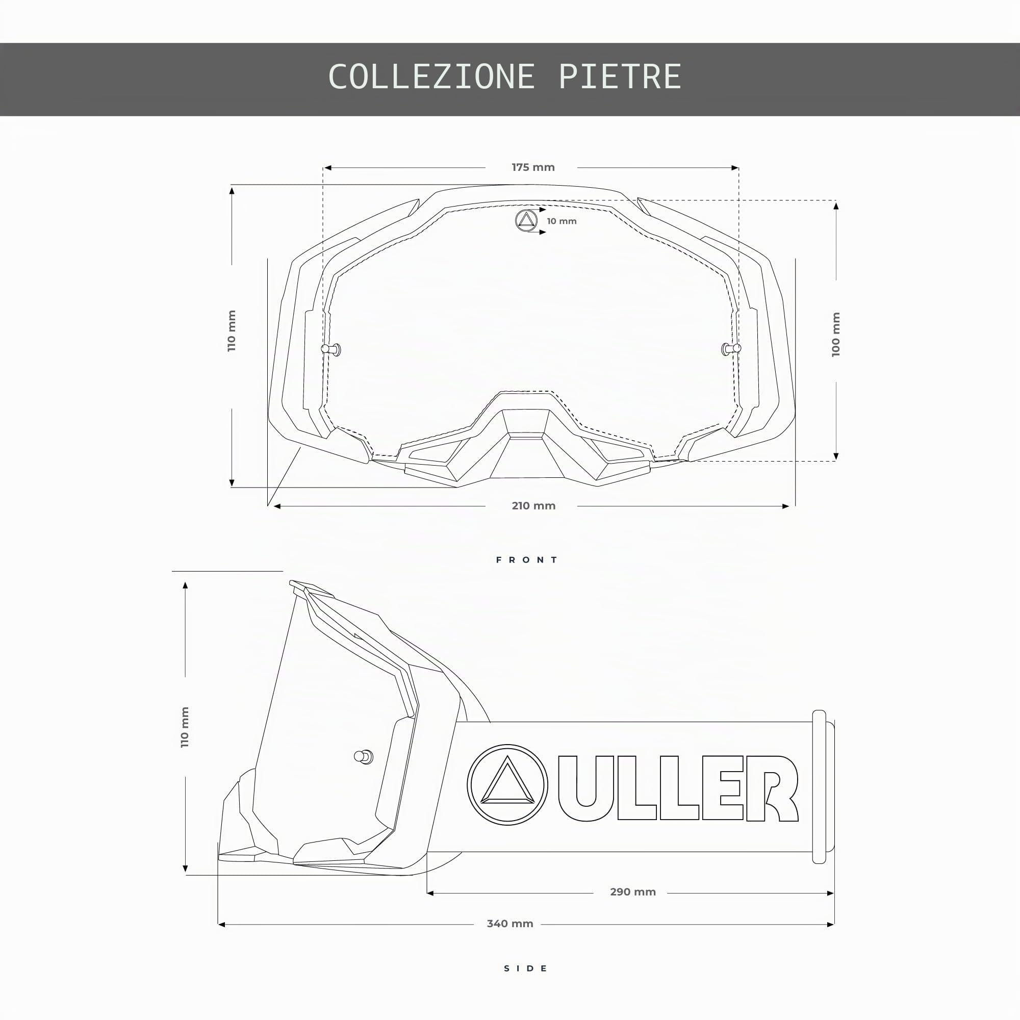 Uller Stone Occhiali Motocross Unisex - Adulto (Pacco da 1)