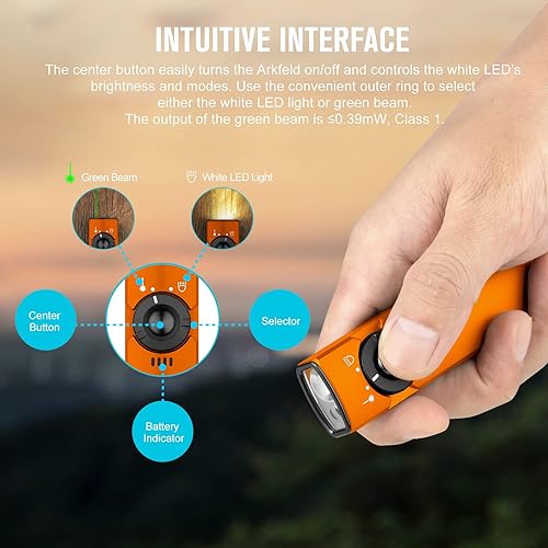 Miniatura 4 de OLIGHT Arkfeld - Linterna EDC de doble fuente de luz de 1000 lúmenes, color naranja, blanco neutro con Warrior Mini2, 1750 lúmenes, linterna táctica