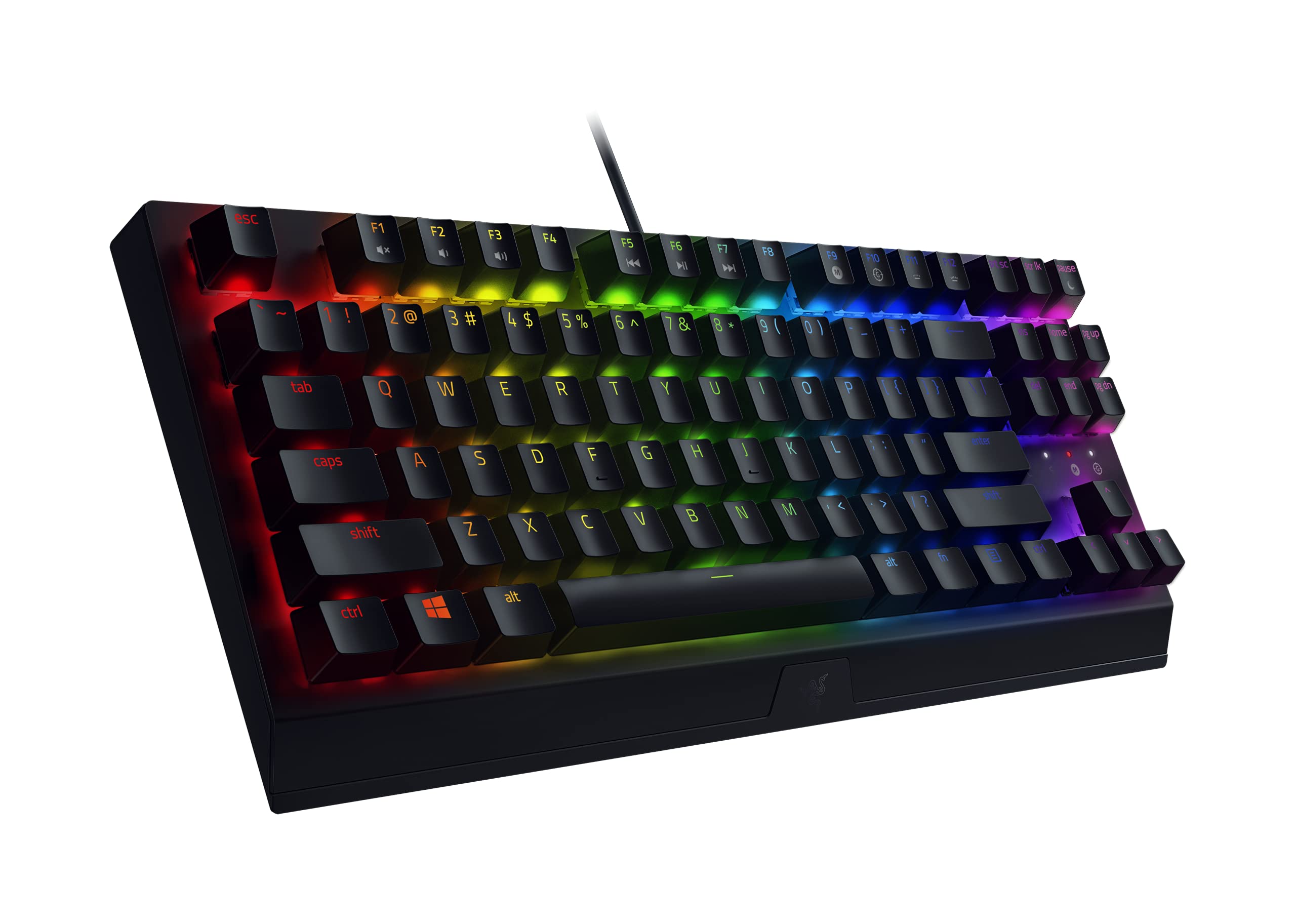 Razer BlackWidow V3 Tenkeyless (Switches Verts) - Clavier Gamer Mécanique Compact (Switches Mécaniques Clicky, Format Tenkeyless, Touches Programmables) Clavier AZERTY | Noir