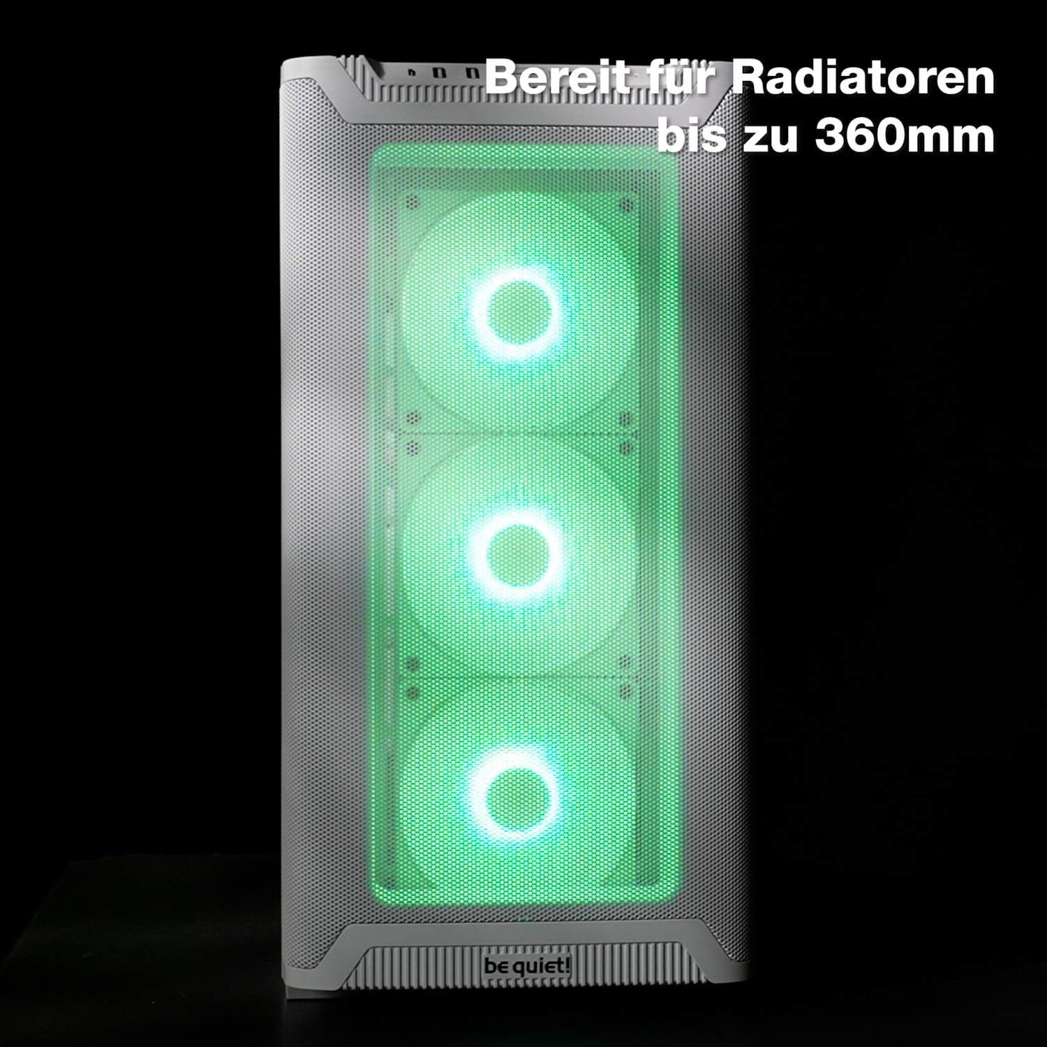be quiet! Pure Base 501 Airflow Black PC-Gehäuse, 2 vorinstallierte Pure Wings 3 140mm PWM-Lüfter, hoher statischer Druck, geräumiges Design, kompakte Abmessungen, USB 3.2 Gen. 2 Type C