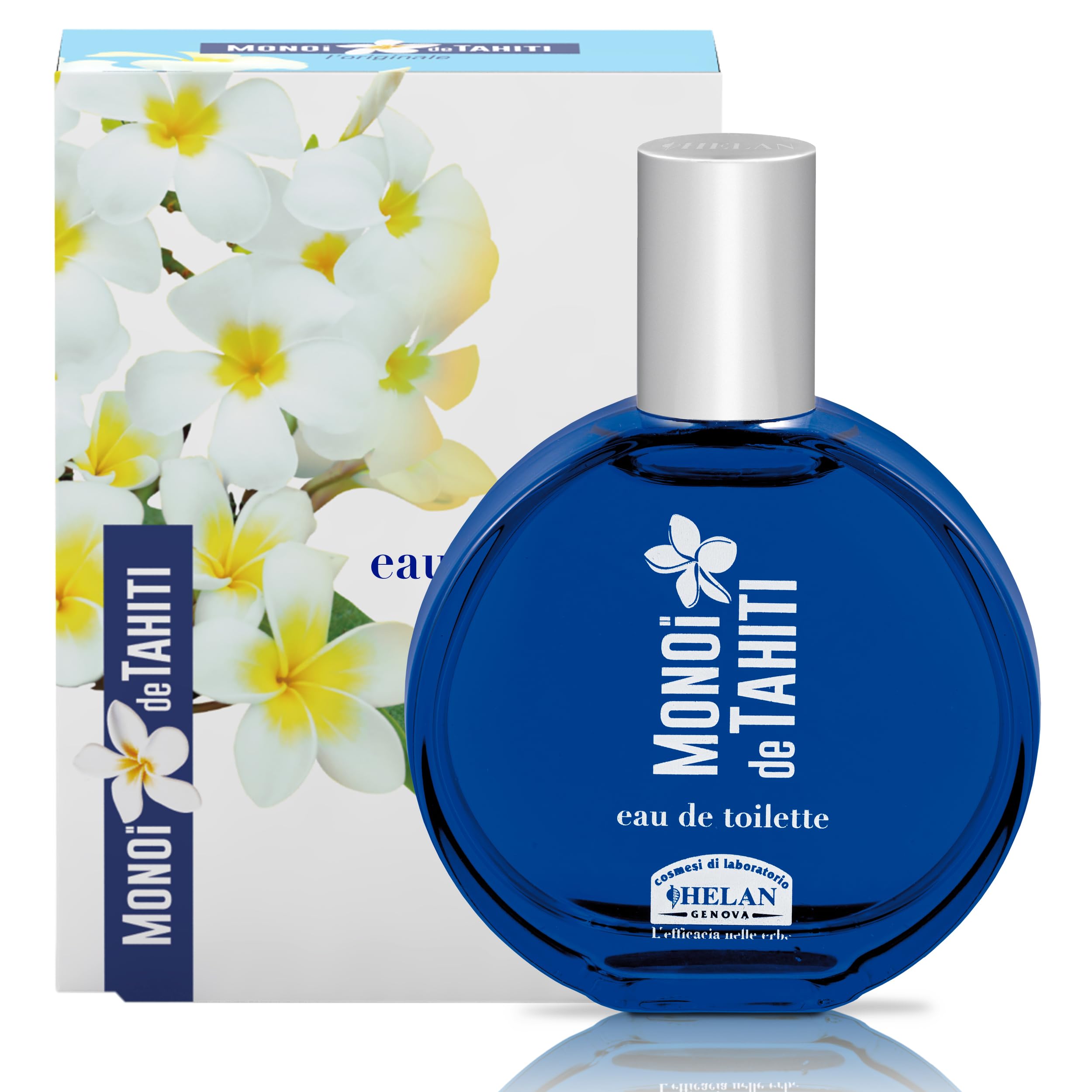 Helan Monoï de Tahiti - Profumo Donna Fiorito, Gourmand ed Esotico, Eau de Toilette Leggero con Cocco, Fiori di Tiaré, Gelsomino e Note Ambrate, Dolce Fragranza di Vaniglia, Profumi Donna Estivi 50 ml