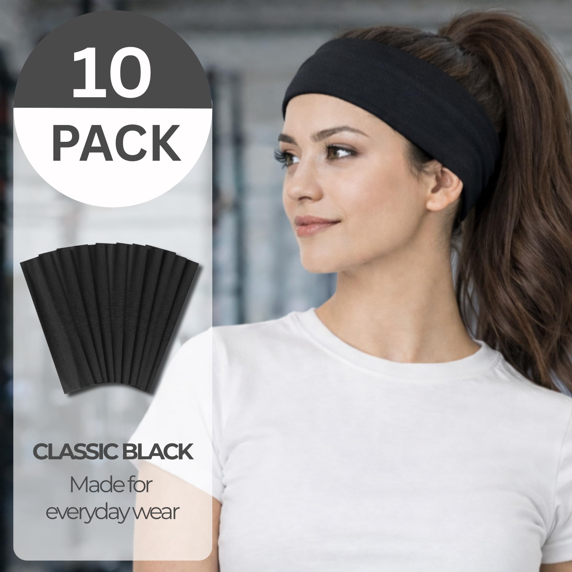 Amazon.com : Styla Hair Headbands for Women, 10 Pack, Black 