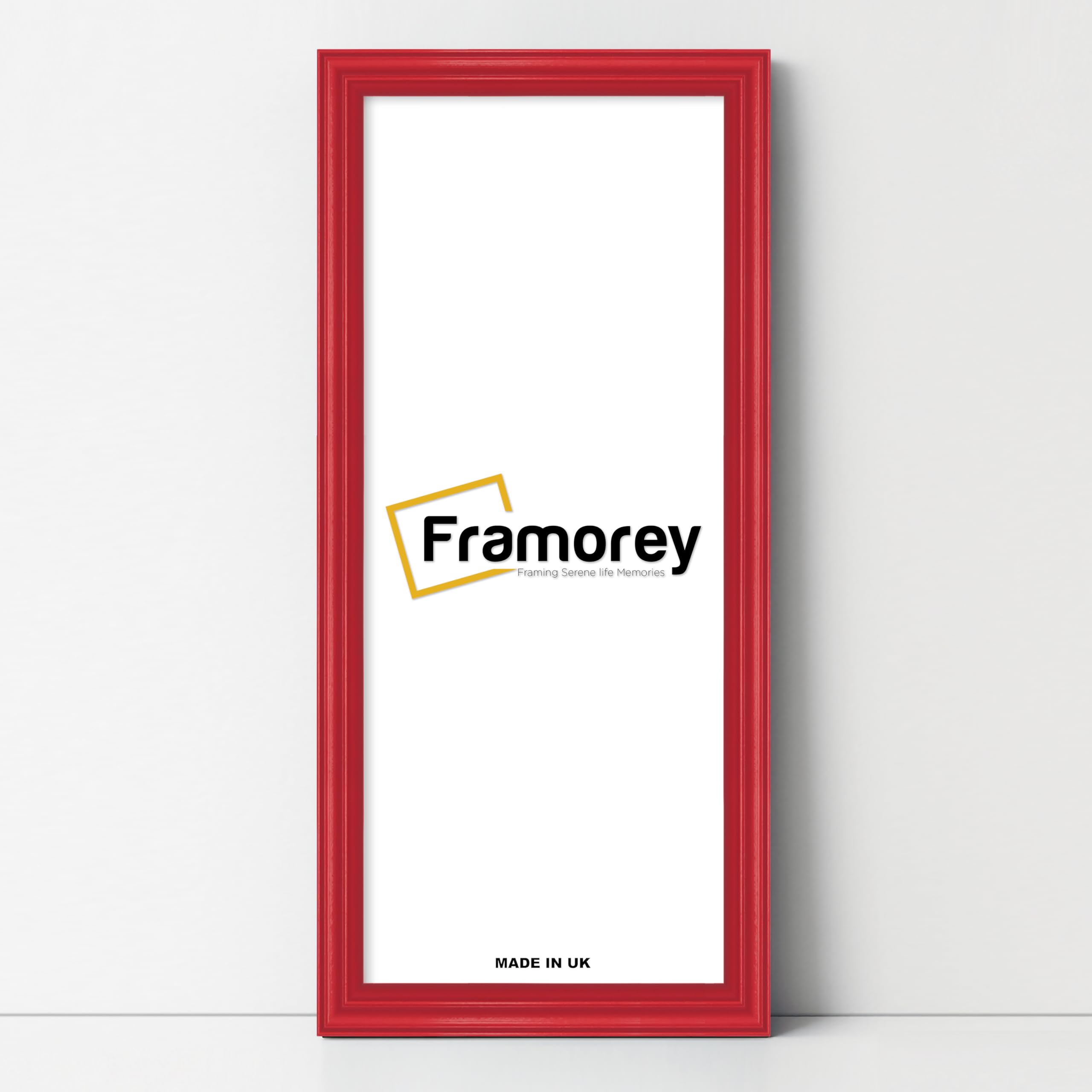 FRAMOREY Panoramic Style Red Picture Frame, 16x8 Inch Size Photo Frames, LW Antique Poster Frame, Wall Hanging Oxford Frames, Photo Print Frame