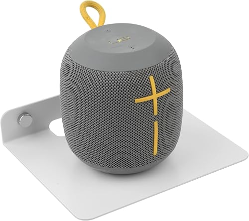 Miniatura 7 de TXEsign Estante de metal pequeño para altavoces, estante de pared pequeño de 6 pulgadas, estante flotante para altavoz, cámara web, figuras de