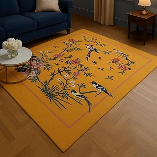 Hand Tufted Carpet Pure Woolen Geometrical Carpet for Living Room for Bedroom 10X14 Feet