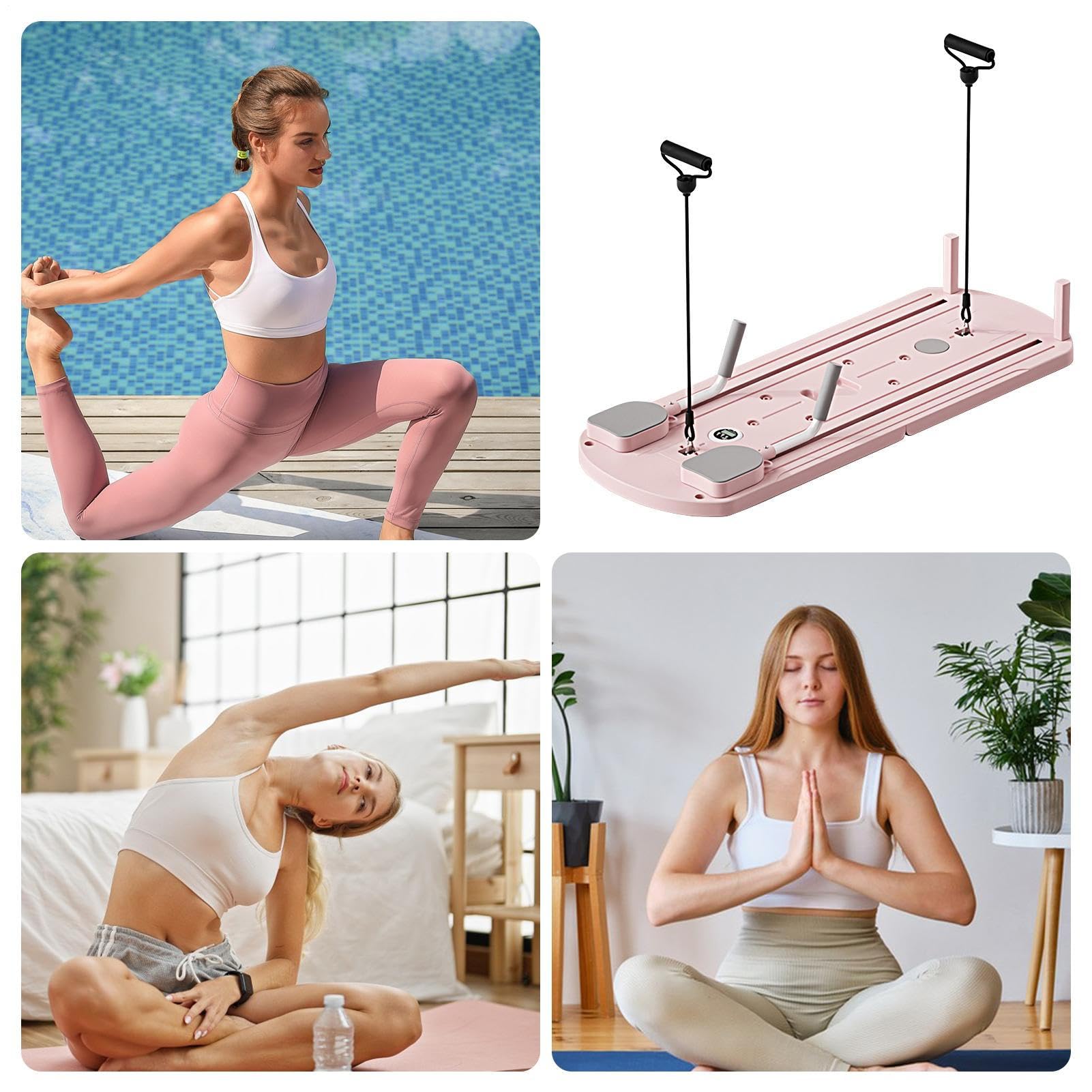 Home Pilates Reformer - Macchina Pieghevole Per Pilate Con Rullo Di | Rimbalzo Automatico, Attrezzatura Per Allenare Il Nucleo Dei Muscoli Addominali, Tavola Per Riformatore Compatta | Attrezzatu