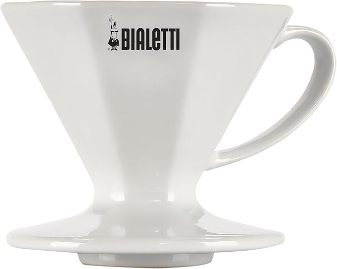 Bialetti White Ceramic Coffee Pourover Dripper Home & Kitchen