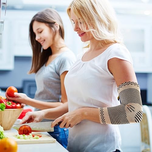 Miniatura 4 de ABYON Codera de compresión de grado médico (paquete de 2) Codera para tendinitis y codo de tenista, artritis, codo de golf, transpirable y de apoyo,