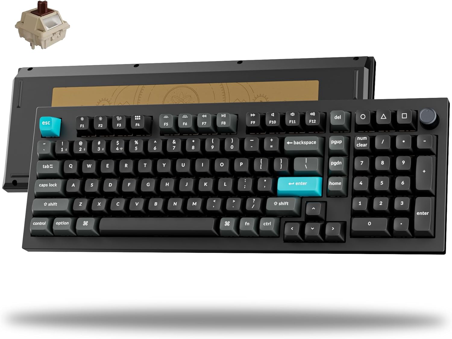 Keychron Q5 Ultra 8K Wireless Custom Mechanical Keyboard 2.4 GHz & Bluetooth 660Hr Battery Full Metal Body ZMK Launcher with Hot-swappable Brown Switches PBT Keycaps for Mac Windows Linux
