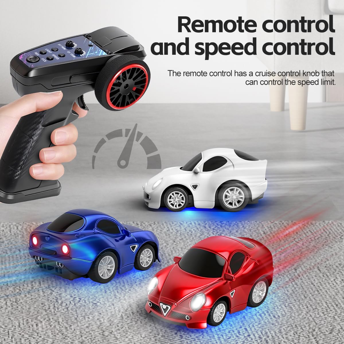 Modellino radiocomandato 1:72, fino a 4,1 km/h, rosso